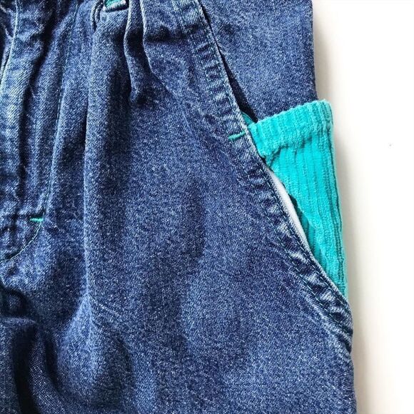 Vintage Marks & Spencer corduroy/denim pleated waist jeans VGUC 6Y - Picture 4 of 9